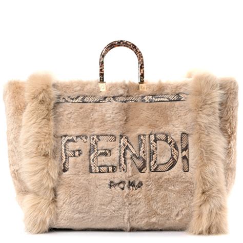 furry fendi|Fendi fur tote bag.